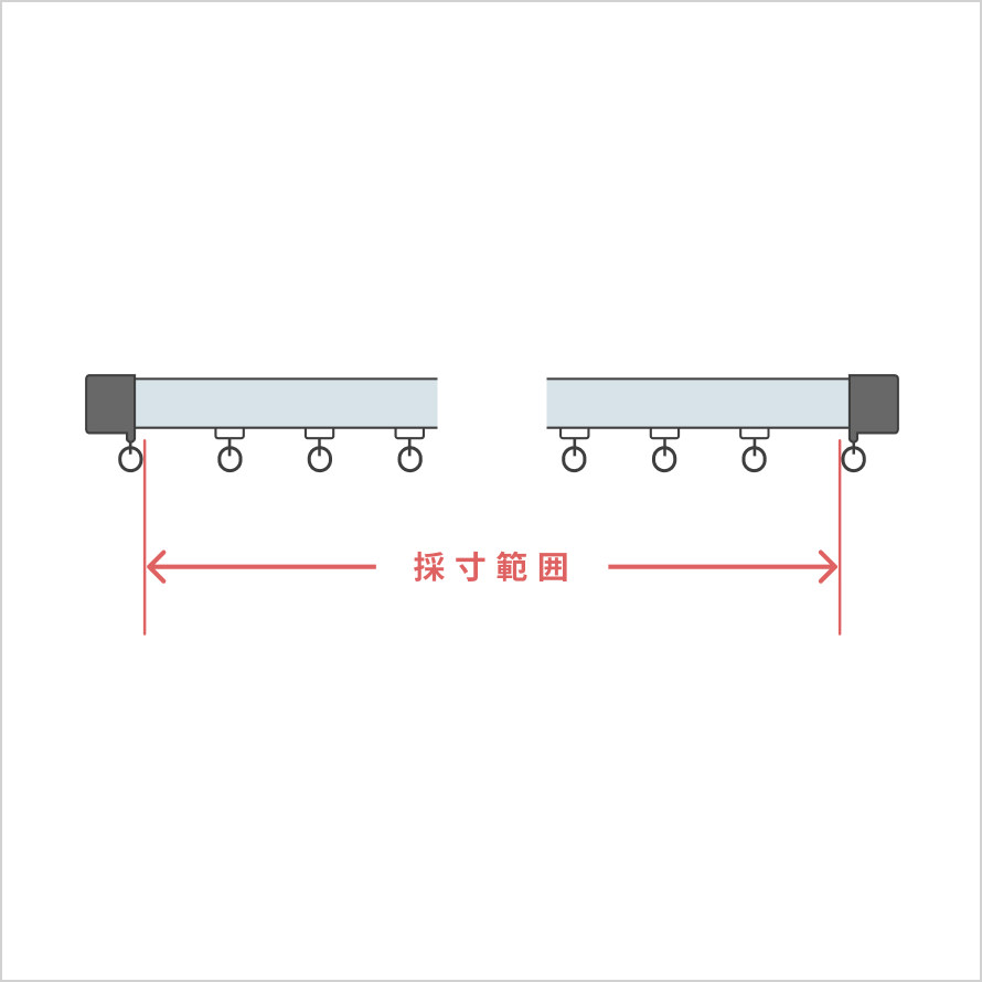 カーテンレール付けの場合