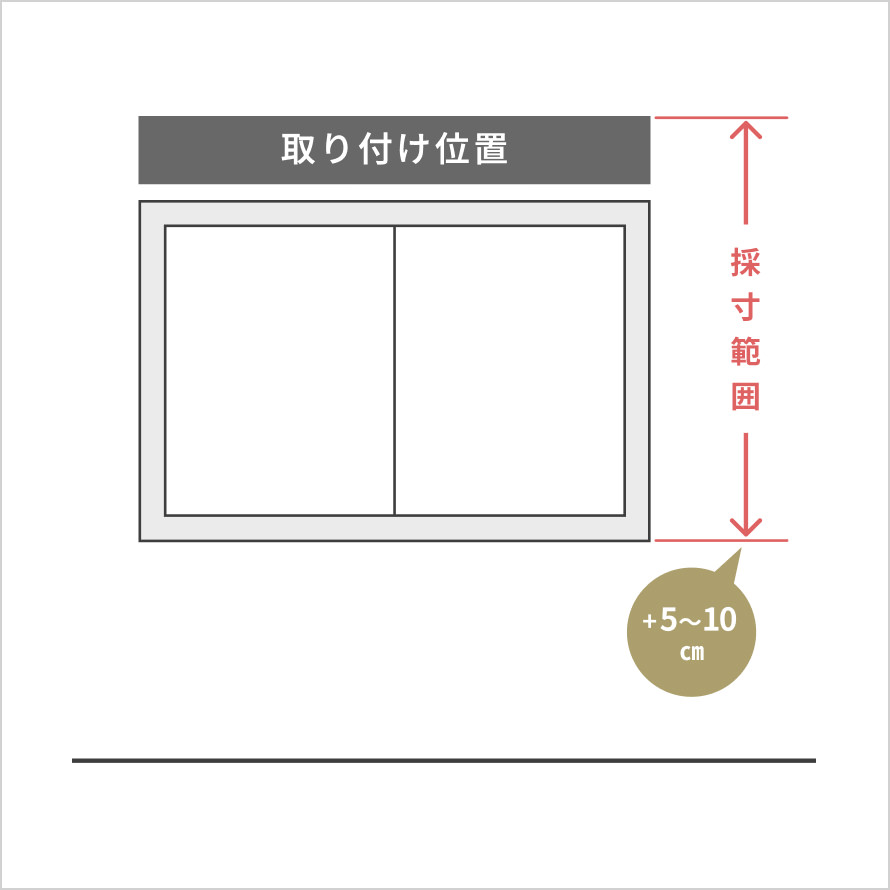正面付けの場合腰窓