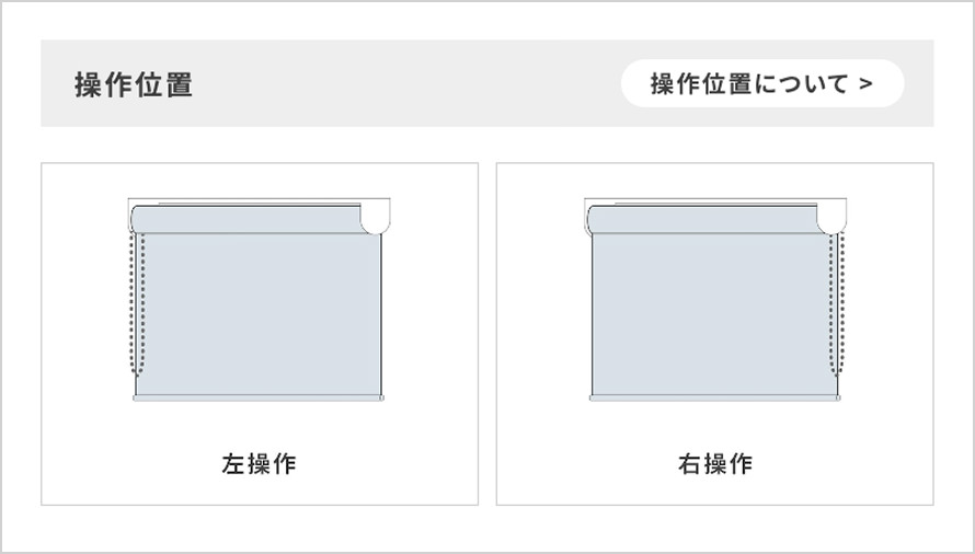 操作位置を選択項目からお選びください