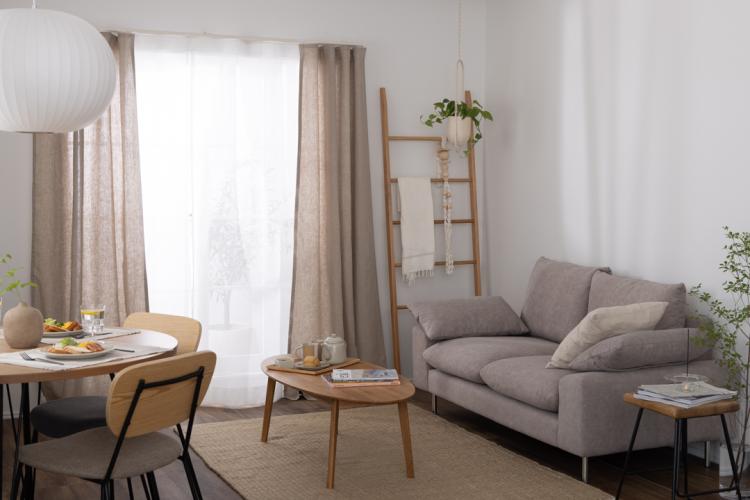 リビングダイニングで楽しむ、風通しのいい、ジャパンディインテリア