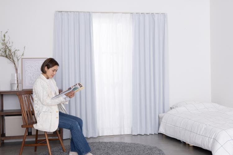 ぐっすり眠れる遮光1級のカーテン×機能性レース