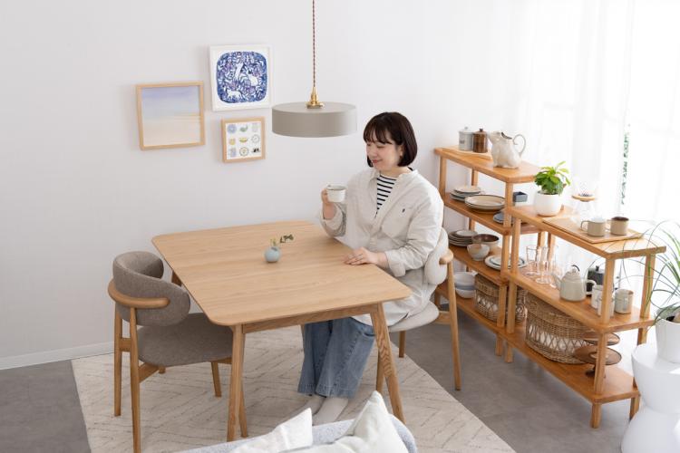 伸長式ダイニングテーブルで広がる暮らし。北欧ナチュラルなダイニング