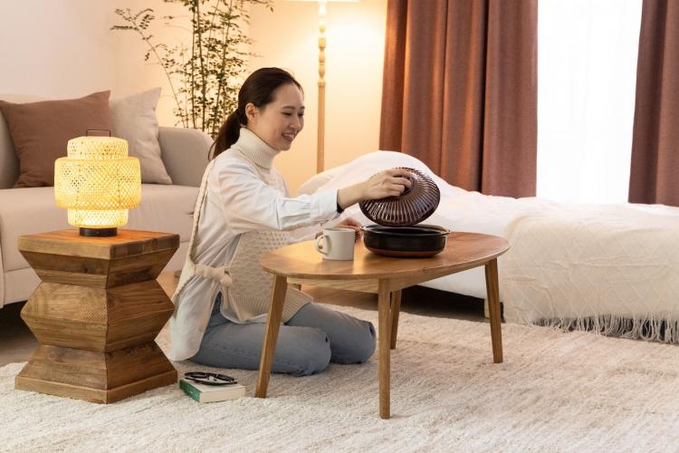 Japaneseナチュラルなお部屋で間接照明のほっこりとした光に包まれて