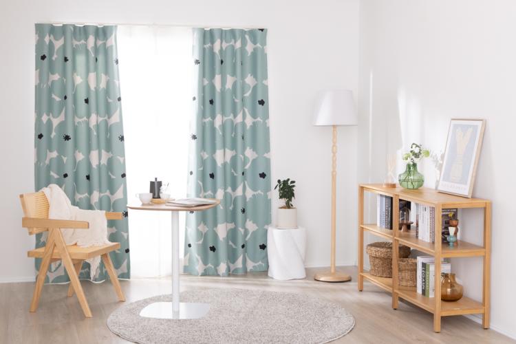 デザインカーテンで北欧ナチュラルな空間に